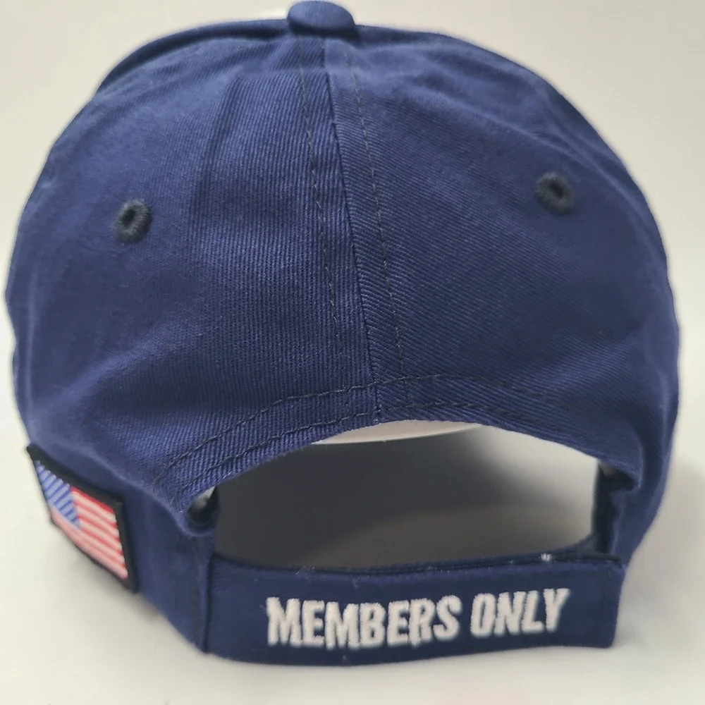 NHRA Hat Adjustable White Blue Top Eliminator Club 2023 Drag Racing USA Flag Men